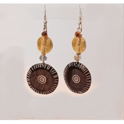 Boucles d'oreilles marron Clélia