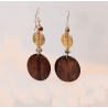 Boucles d'oreilles marron Clélia