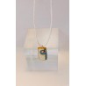 Pendentif blanc et bleu Marjorie