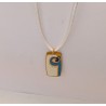 Pendentif blanc et bleu Marjorie
