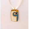 Pendentif blanc et bleu Marjorie