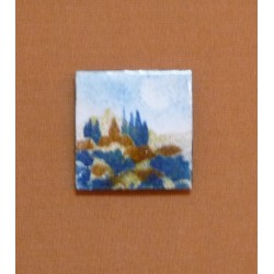 Tableau d'Ocre et de Bleu