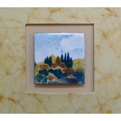 Tableau Pointillé d'Ocre