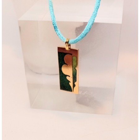 Pendentif émaillé vert Annabelle