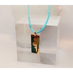 Pendentif émaillé vert Annabelle
