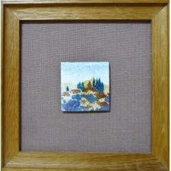 Tableau Village mauve