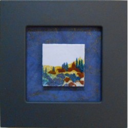 Tableau Village Bleu Etoilé