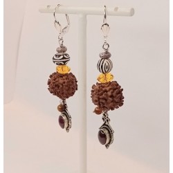 Boucles d'oreilles marron Mylène