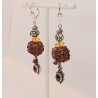 Boucles d'oreilles marron Mylène