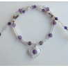 Léger collier-cœur violet améthyste Ninon