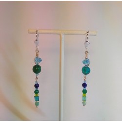 Boucles d'oreilles vertes Gitta