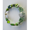 Bracelet Valérie vert et sa perle-paysage