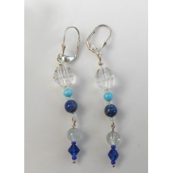 Boucles d'oreille bleues Gladys