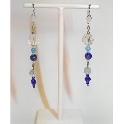 Boucles d'oreille bleues Gladys